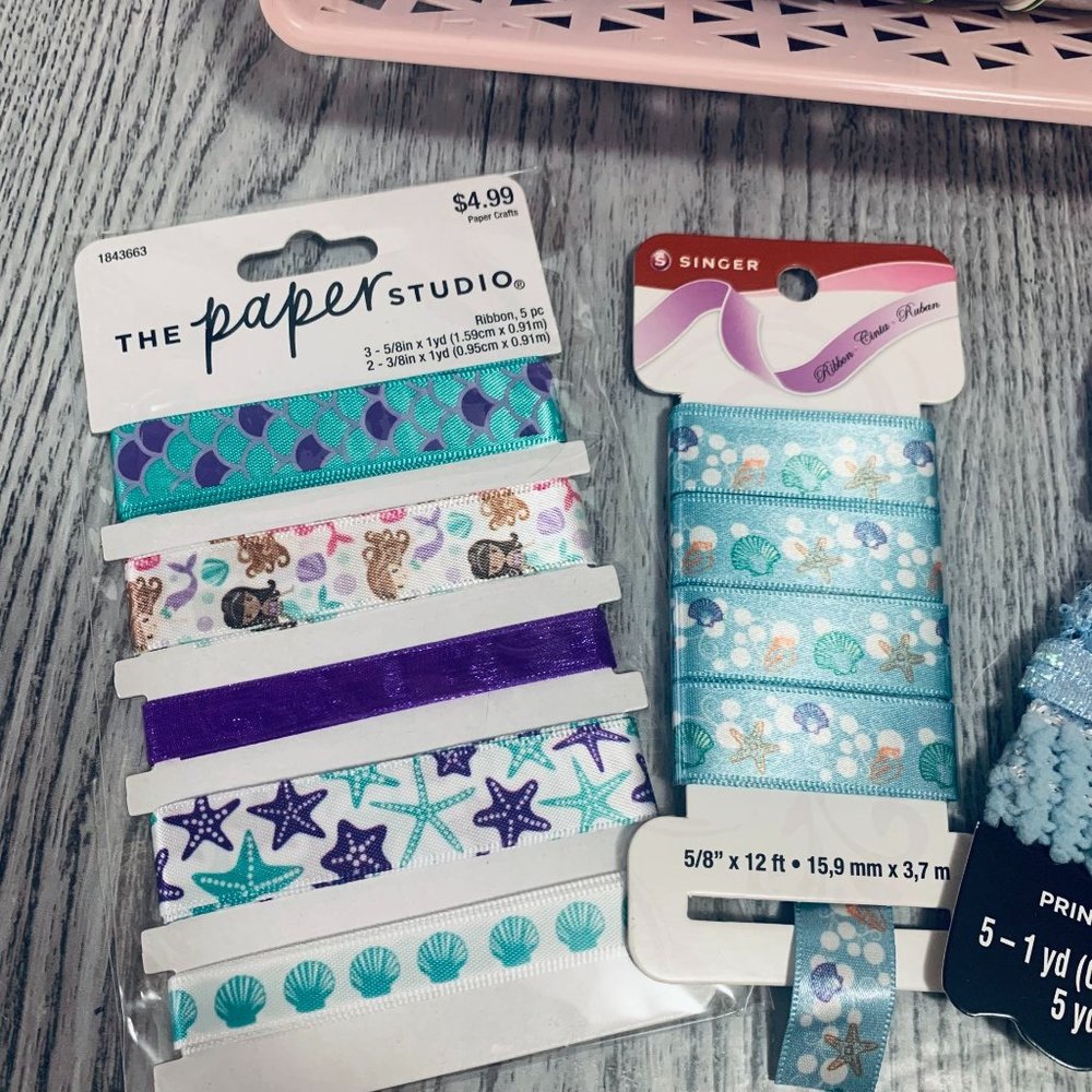 Ribbon Lot Mermaid Cute Lace Shine Satin And More Crafts DIY  #6 - Picture 5 of 8